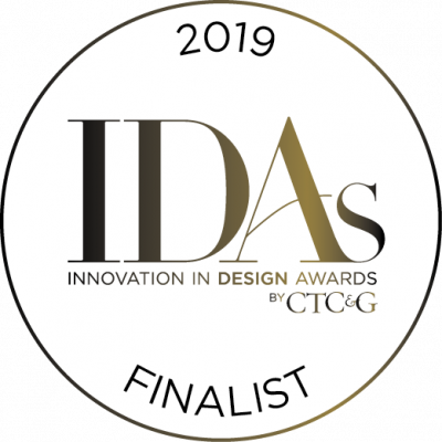 Connecticut Cottages and Gardens Innovation in Design Awards 2019 finalist Badge.